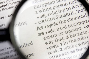 Sözcük veya tümceciğin bir sözlük