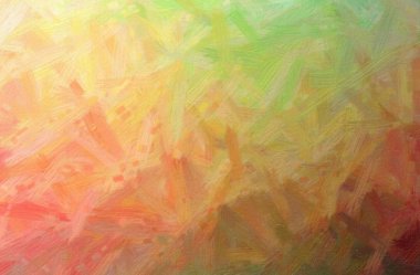 Turuncu Tüylü Fırça Yağlı Boyası arkaplanının soyut çizimi.