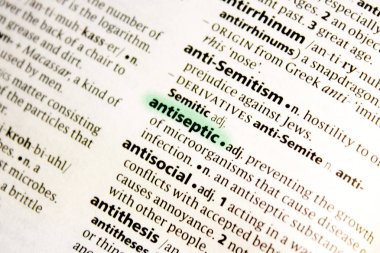 Antiseptik sözcüğü veya tümceciği bir sözlük