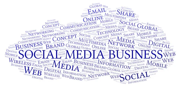 Social Media Business Nube Palabras Nube Palabras Hecha Solo Con — Foto de Stock