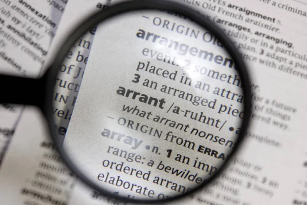 Arrant Word Phrase Dictionary — Stock Photo, Image