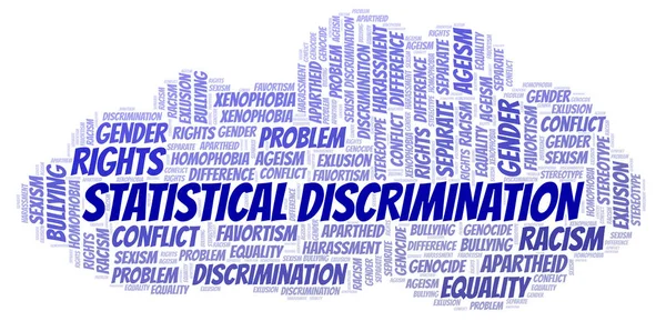 Discriminazione Statistica Tipo Discriminazione Parola Nube Wordcloud Realizzato Solo Con — Foto Stock