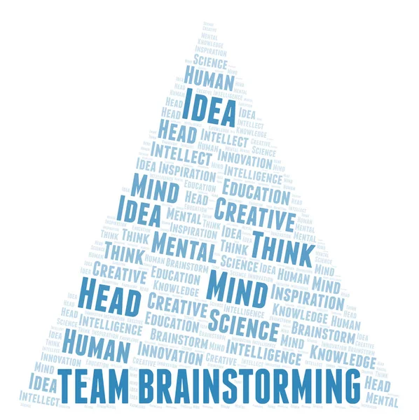 Team Brainstormen Word Cloud Wordcloud Gemaakt Met Alleen Tekst — Stockfoto