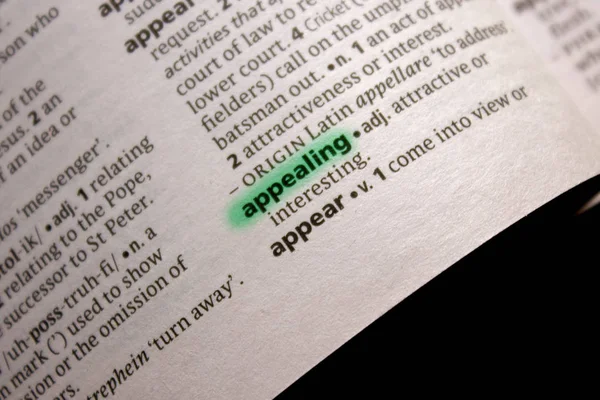 Appealing Word Phrase Dictionary — Stock Photo, Image
