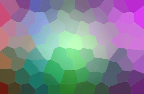 Ilustração Abstrata Verde Roxo Big Hexagon Fundo — Fotografia de Stock