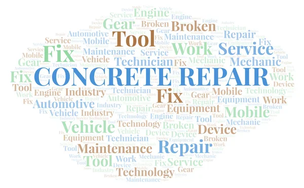 Concrete Repair word cloud. Wordcloud made with text only.