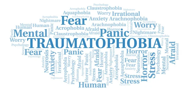 Traumatophobia Word Cloud Wordcloud Made Text Only — Stock Photo, Image