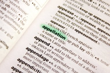 Unvan sözcüğü veya tümceciği bir sözlük