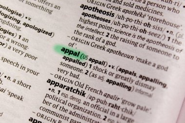 Sözcük veya tümcecik Sözlükteki appal