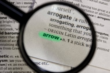 Ok sözcüğü veya tümceciği bir sözlük