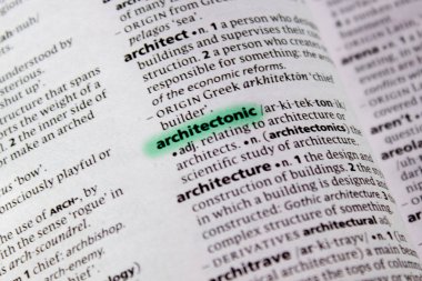 Architectonic sözcüğü veya tümceciği bir sözlük