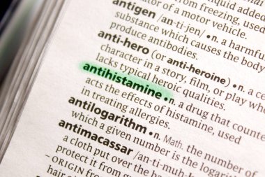 Antihistaminik sözcüğü veya tümceciği bir sözlük