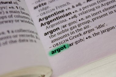 Argo sözcük veya tümcecik Sözlükteki