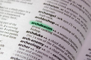 Başdiyakozu sözcüğü veya tümceciği bir sözlük