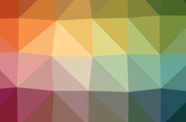 Soyut Yeşil, turuncu, kırmızı yatay düşük poli arka plan resmi. Güzel Çokgen tasarım deseni. İhtiyaçlarınız için yararlı. 