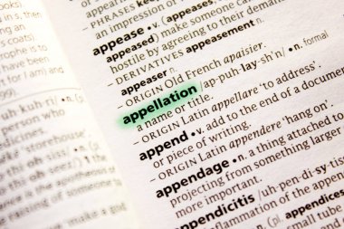 Unvan sözcüğü veya tümceciği bir sözlük