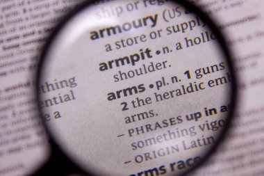 Silah sözcüğü veya tümceciği bir sözlük