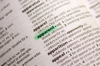 Belirgin sözcüğü veya tümceciği bir sözlük