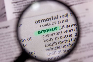 Zırh sözcüğü veya tümceciği bir sözlük