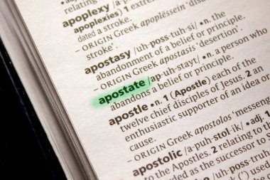 Mürtet sözcüğü veya tümceciği bir sözlük