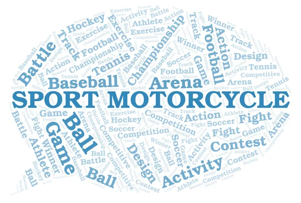 Sport Motorcycle Word Cloud Wordcloud Made Text Only — Stock Photo, Image