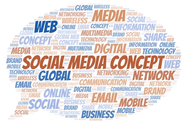 Social Media Concept Nuvem Palavras Nuvem Word Feita Apenas Com — Fotografia de Stock
