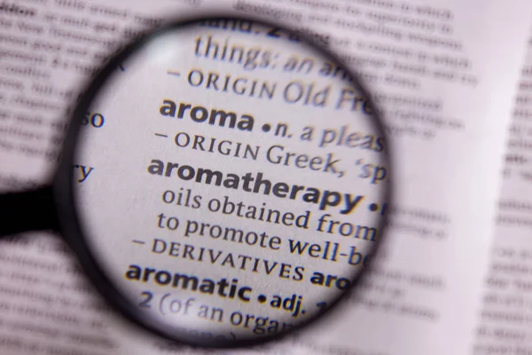 Aromatherapie Woord Woordgroep Een Woordenboek — Stockfoto