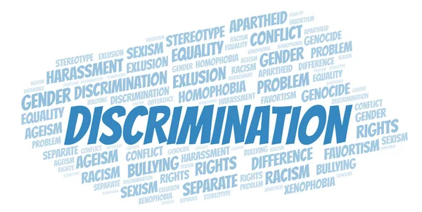 Discrimination Type Discrimination Nuage Mots Wordcloud Fait Avec Texte Seulement — Photo