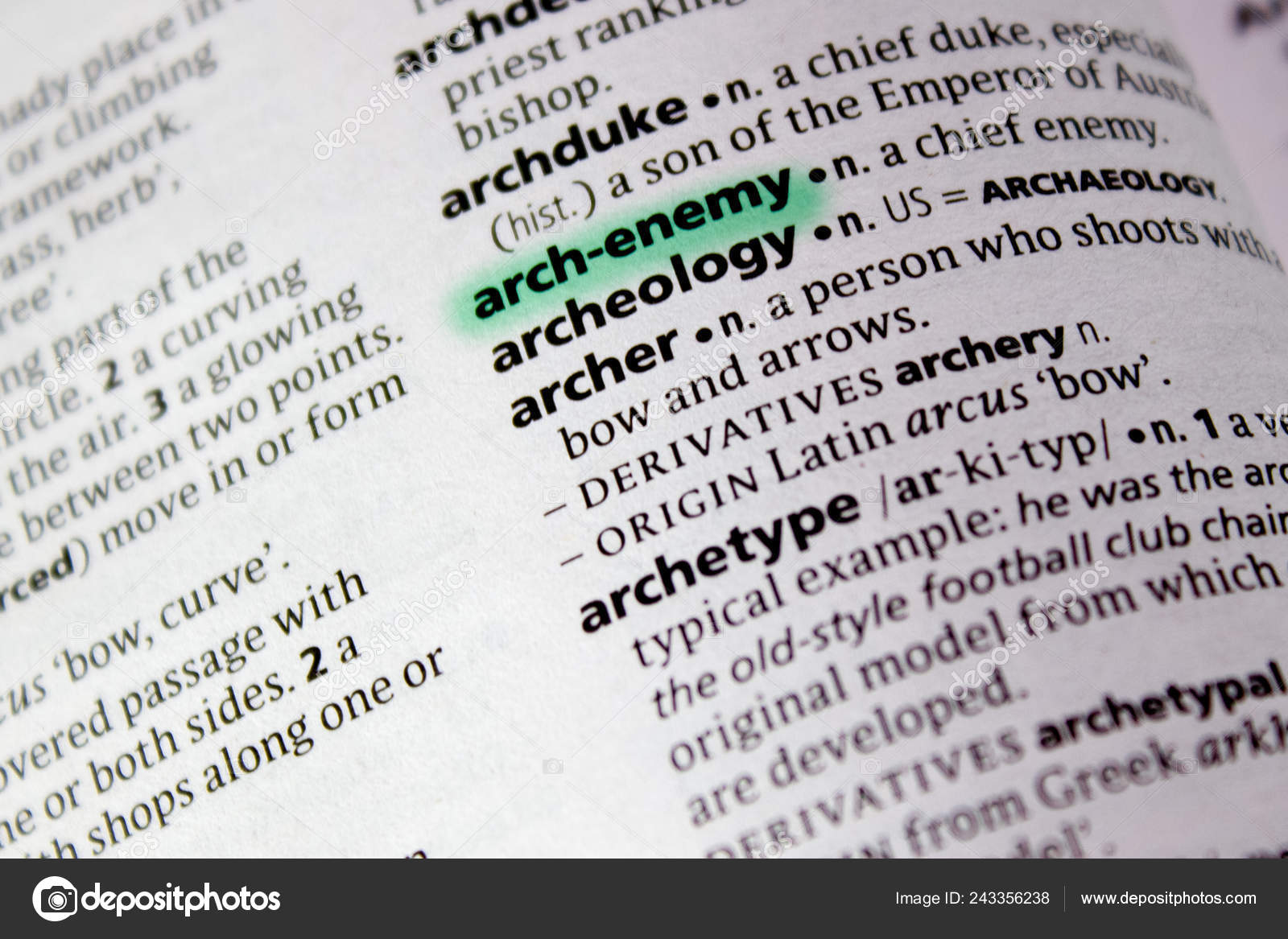 Arch Enemy Word Phrase Dictionary Stock Photo C Sharafmaksumov