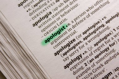 Savunucu sözcüğü veya tümceciği bir sözlük