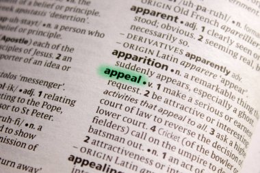 İtiraz sözcüğü veya tümceciği bir sözlük