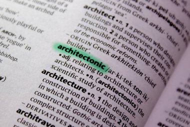 Architectonic sözcüğü veya tümceciği bir sözlük