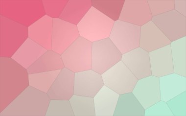 Renkli dev altıgen arka plan illüstrasyon kırmızı ve aqua