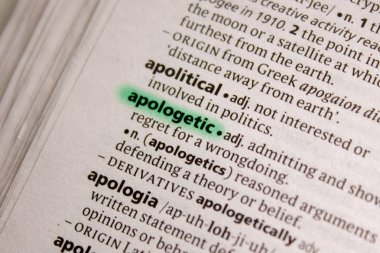 Özür dileyen sözcüğü veya tümceciği bir sözlük