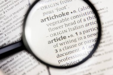 Makale sözcük veya tümcecik Sözlükteki