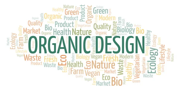 Organic Design Word Cloud Wordcloud Made Text Only — Stock Photo, Image