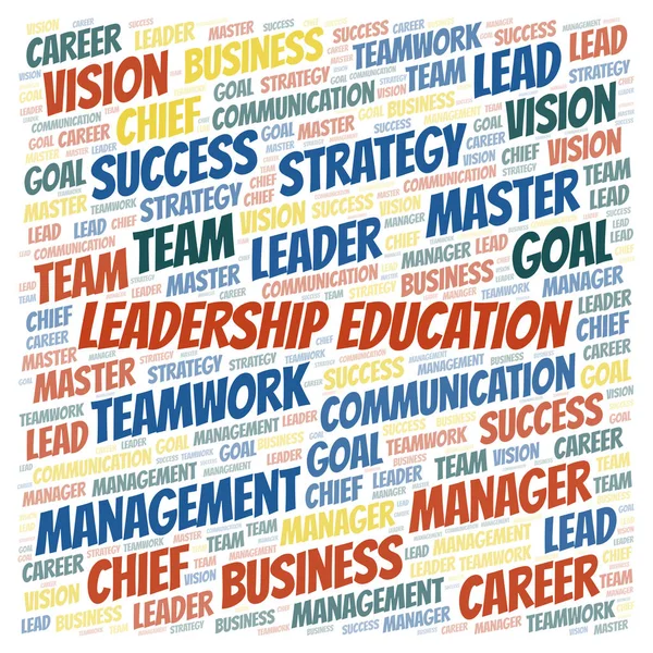 Leadership Education Word Cloud Wordcloud Made Text Only — Stock Photo, Image