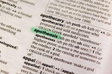 Tanrılaştırma sözcüğü veya tümceciği bir sözlük