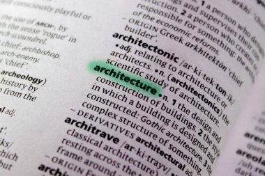 Mimari sözcüğü veya tümceciği bir sözlük