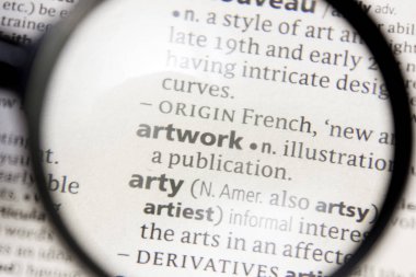 Sanat sözcüğü veya tümceciği bir sözlük