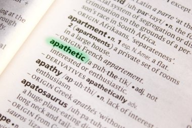 Kayıtsız sözcüğü veya tümceciği bir sözlük