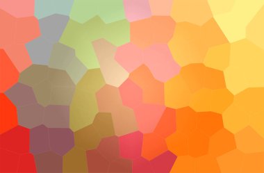 Soyut Turuncu, pembe, kırmızı büyük altıgen arka plan resmi.