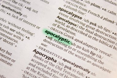 Kıyamet sözcüğü veya tümceciği bir sözlük