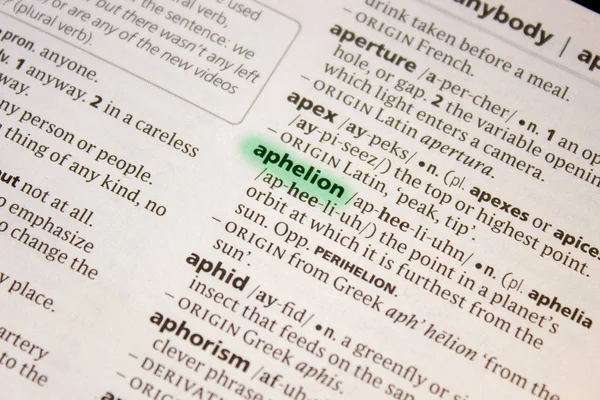 Afel sözcüğü veya tümceciği bir sözlük