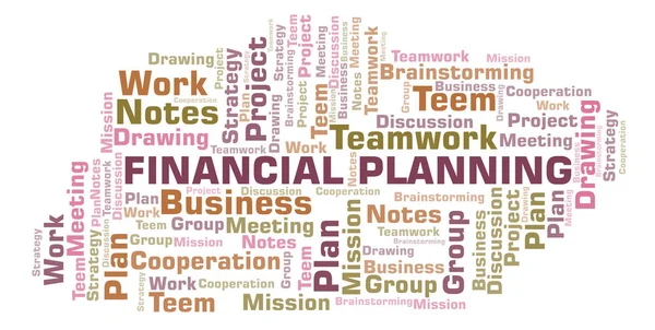 stock image Financial Planning word cloud, wordcloud made with text only.