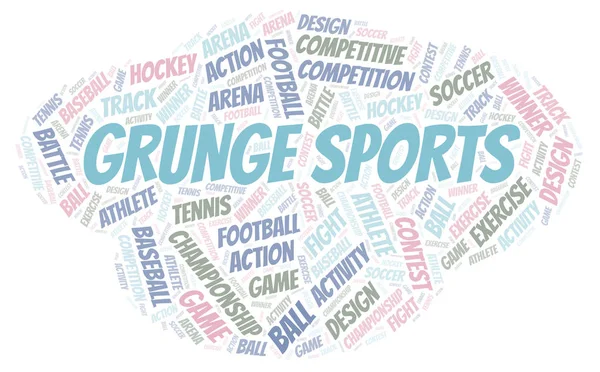 Grunge Sport Word Cloud Wordcloud Gjorda Med Endast Text — Stockfoto