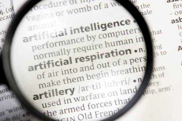 Yapay solunum sözcüğü veya tümceciği bir sözlük