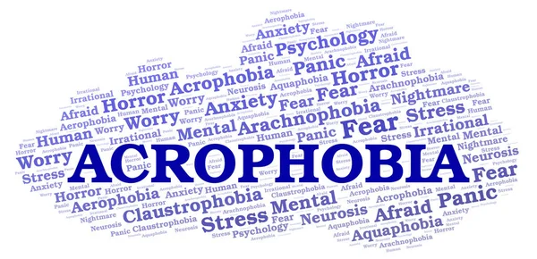 Acrophobia Word Cloud Wordcloud Made Text Only — Stock Photo, Image