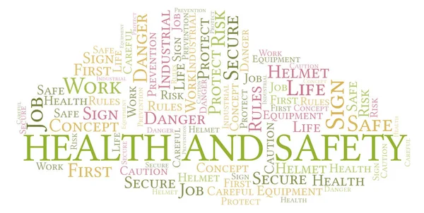 Health Safety Word Cloud Word Cloud Made Text Only — Stock Photo, Image