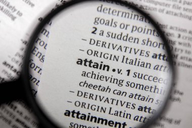 Sözcüğün veya tümceciğin ulaşmak sözlüğü kitaptaki.